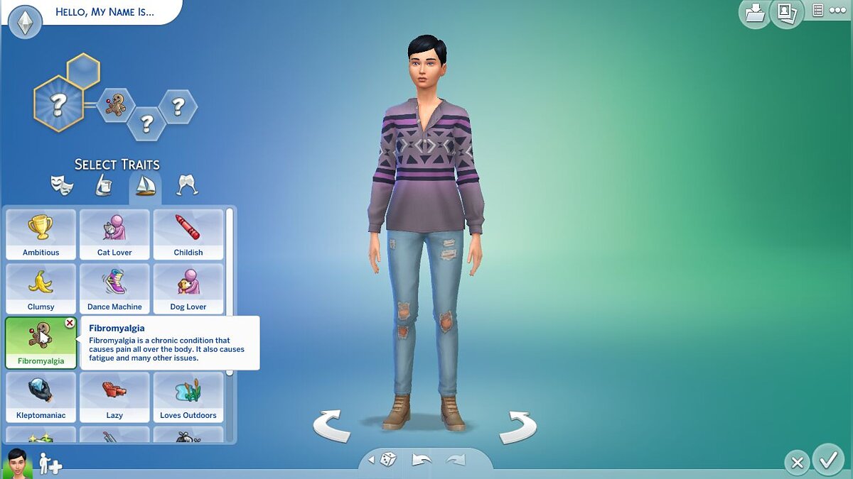 The Sims 4 — Черта характера — Фибромиалгия