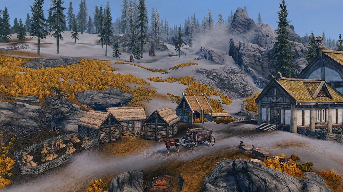 Elder Scrolls 5: Skyrim Special Edition — Деревня возле Хельяркен-холл