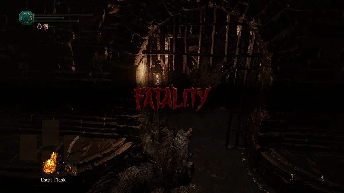 Dark Souls 3 — Надпись «Fatality» после смерти