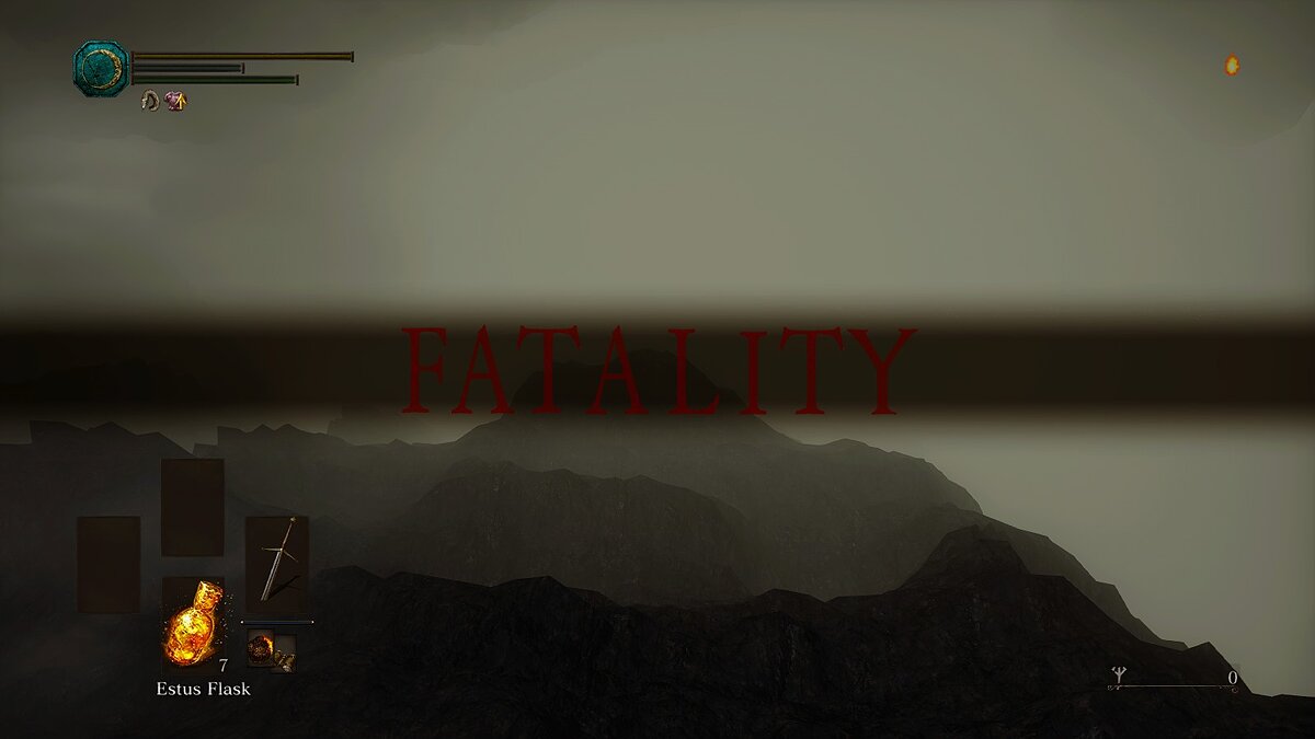 Dark Souls 3 — Надпись «Fatality» после смерти