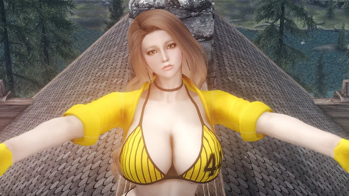 Elder Scrolls 5: Skyrim Special Edition — Женский желтый костюм