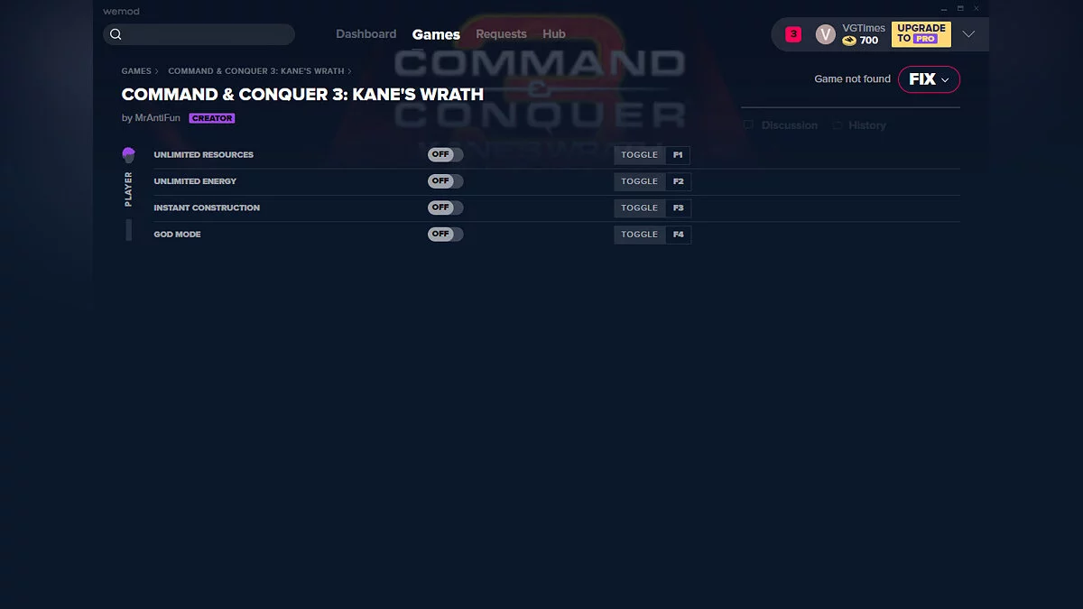 Command &amp; Conquer 3: Kane&#039;s Wrath — Трейнер (+4) от 07.06.2020 [WeMod]