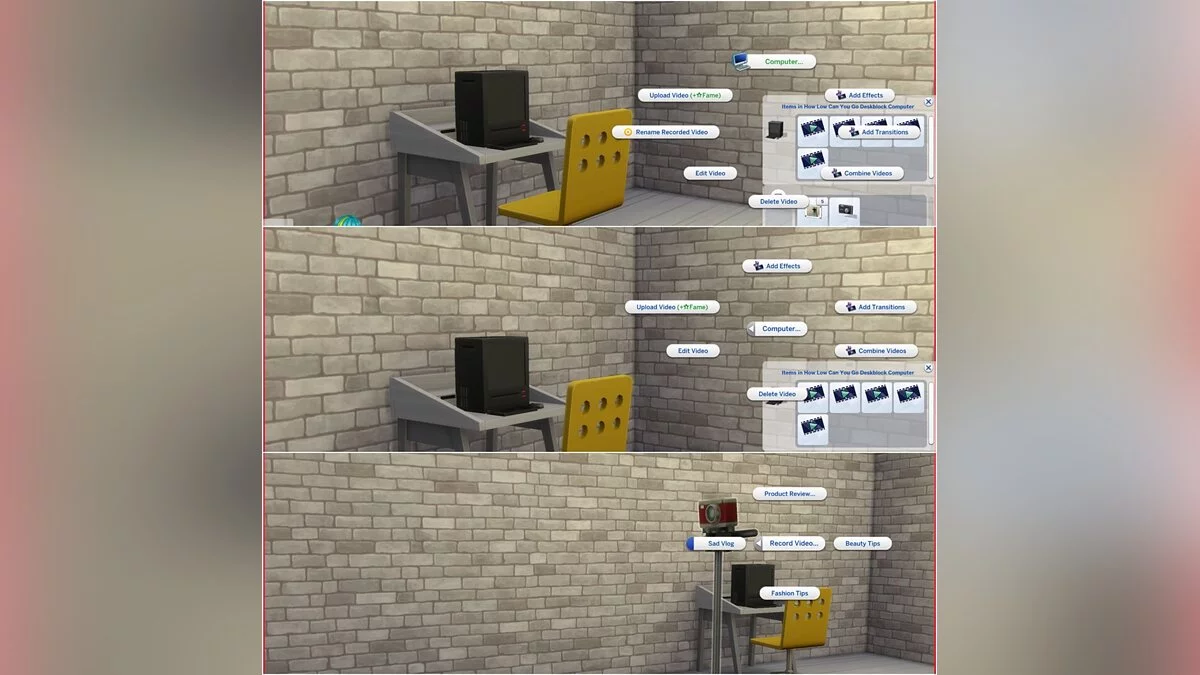The Sims 4 — Видеостанция на компьютере и отдельная камера