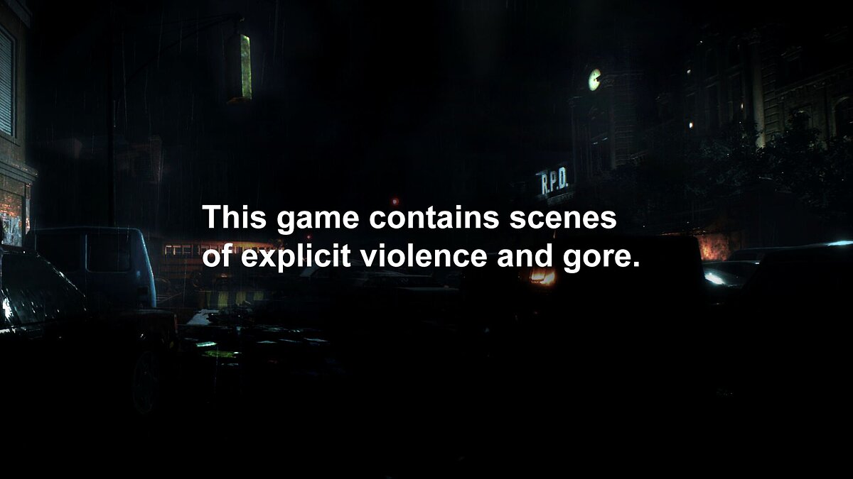 Resident Evil 3 — Классический стартовый экран