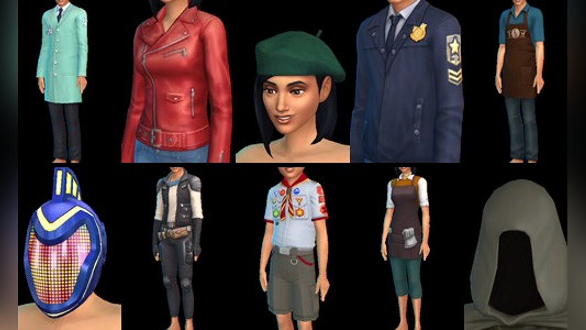 The Sims 4 — Разблокированная игровая одежда в CAS (09.06.2020)