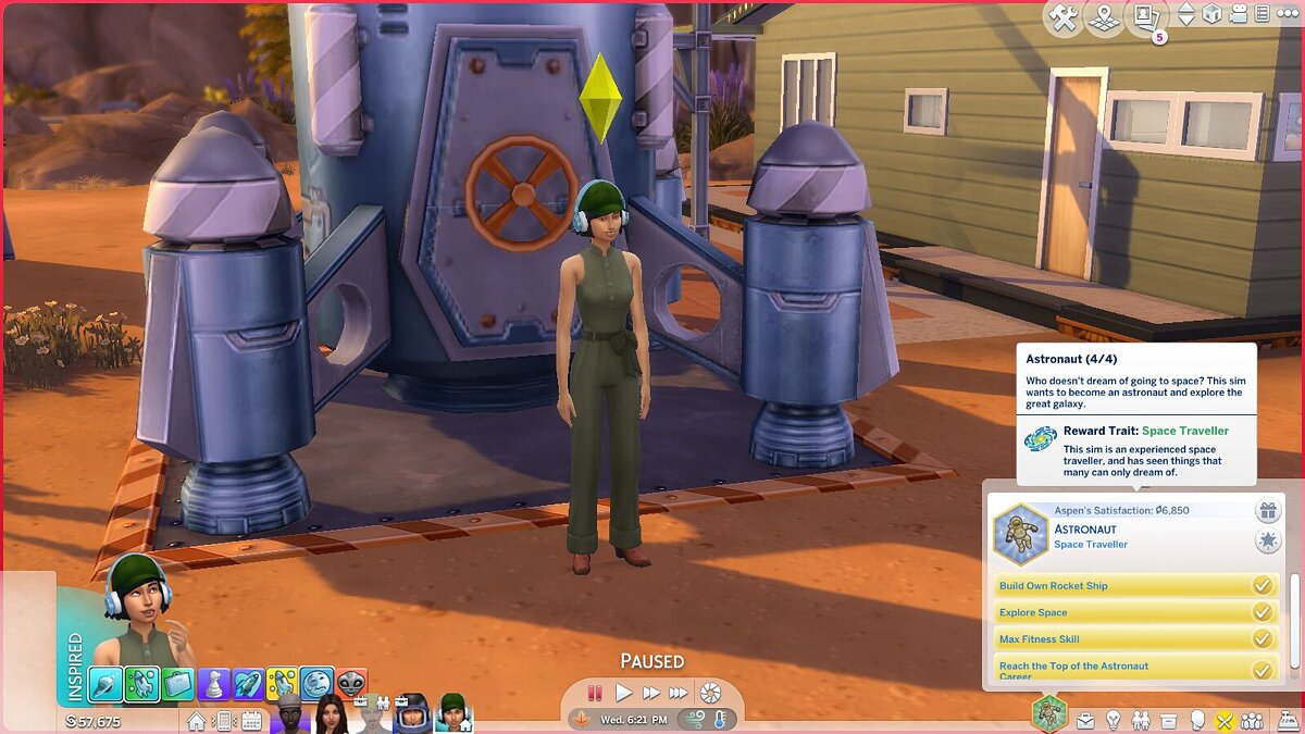 The Sims 4 — Жизненная цель — Космонавт (05.06.2020)