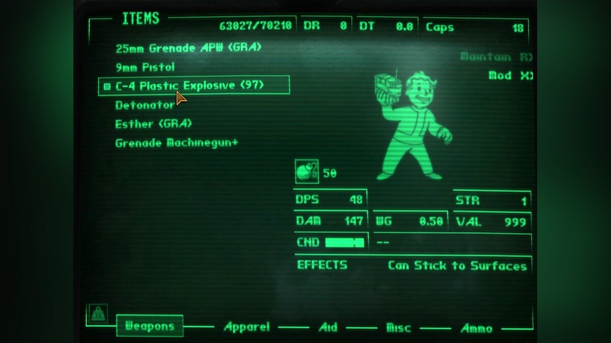 Fallout: New Vegas — Липкие бомбы и боеприпасы