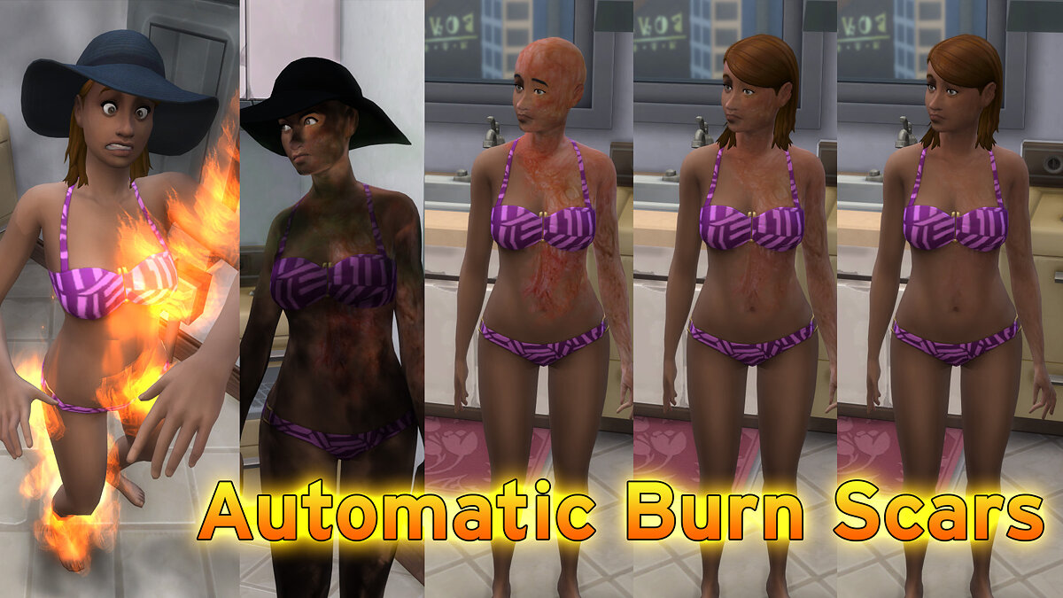 The Sims 4 — Мод на ожоги 6.3
