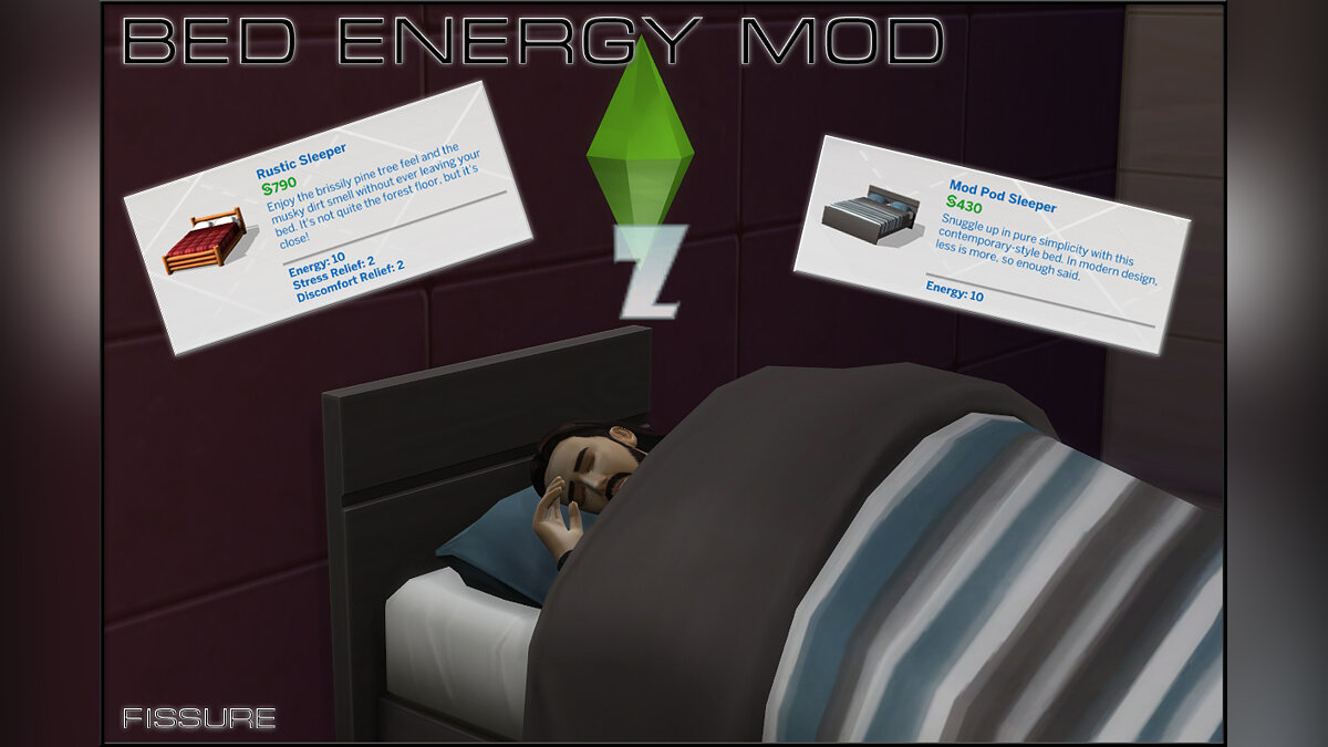 The Sims 4 — Повышение энергии к кроватям