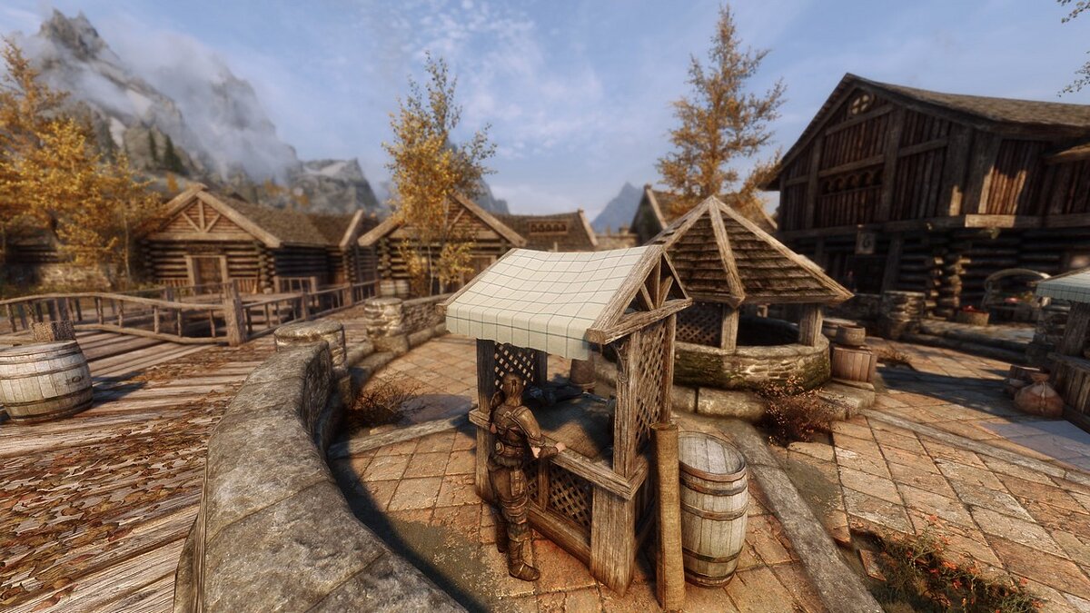Elder Scrolls 5: Skyrim Special Edition — Улучшенная крыша палаток на площади