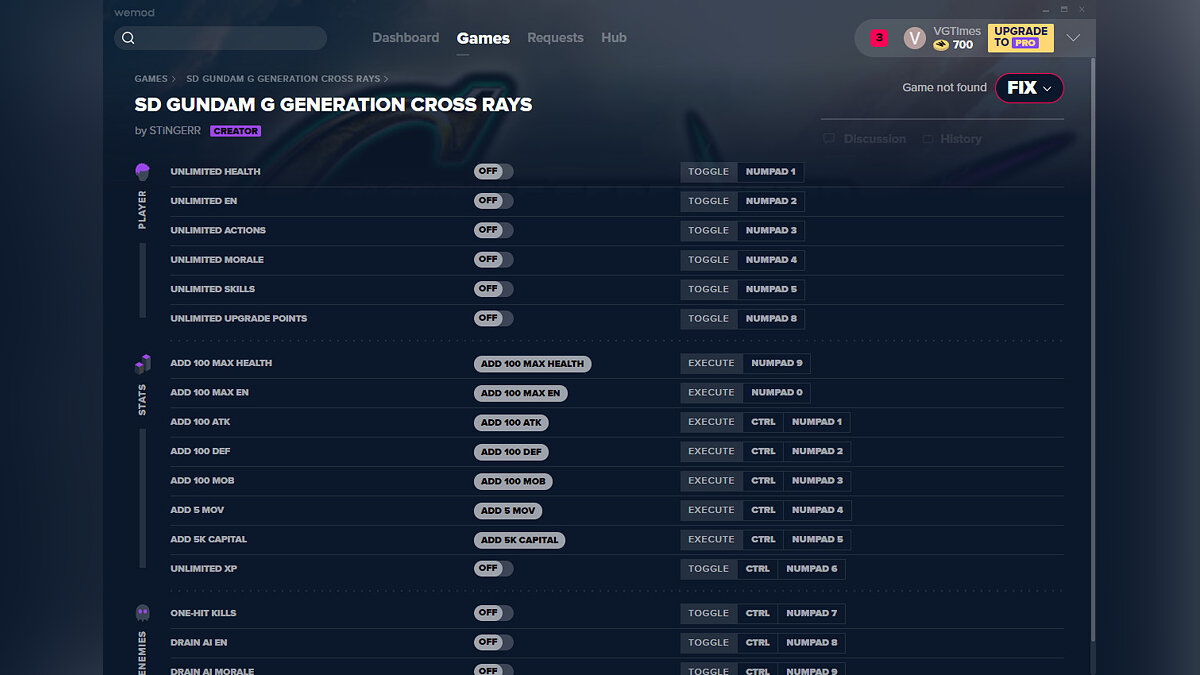 SD Gundam G Generation 3D — Трейнер (+17) от 15.06.2020 [WeMod]