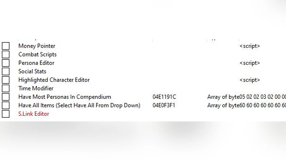Persona 4 Golden — Таблица для Cheat Engine [UPD:16.06.20]