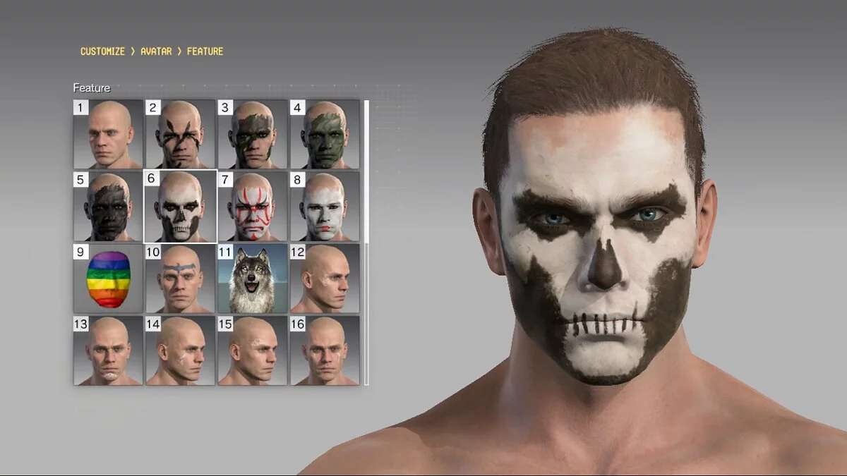 Metal Gear Solid 5: The Phantom Pain — Раскраска лица