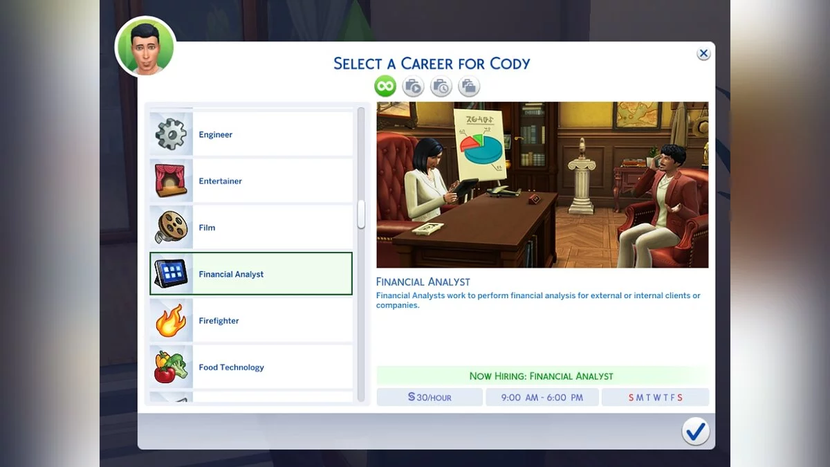 The Sims 4 — Одноуровневые карьеры
