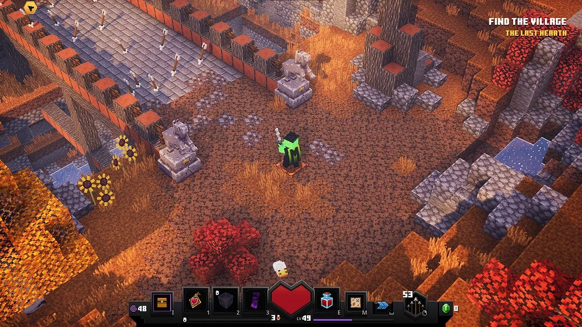 Minecraft Dungeons — Квадратные листья