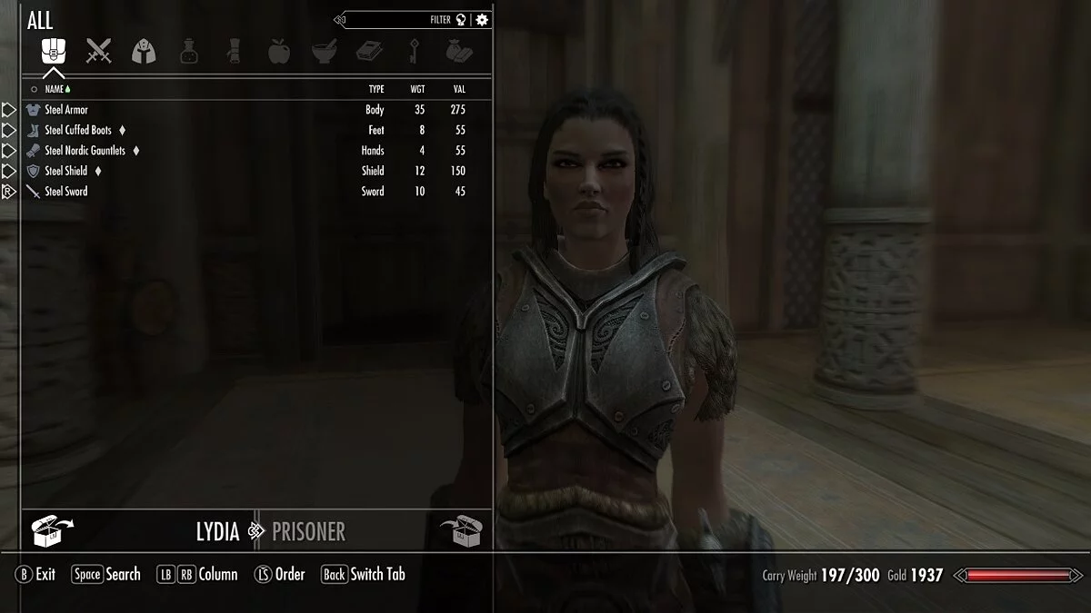 The Elder Scrolls 5: Skyrim Legendary Edition — Смена доспехов Лидии