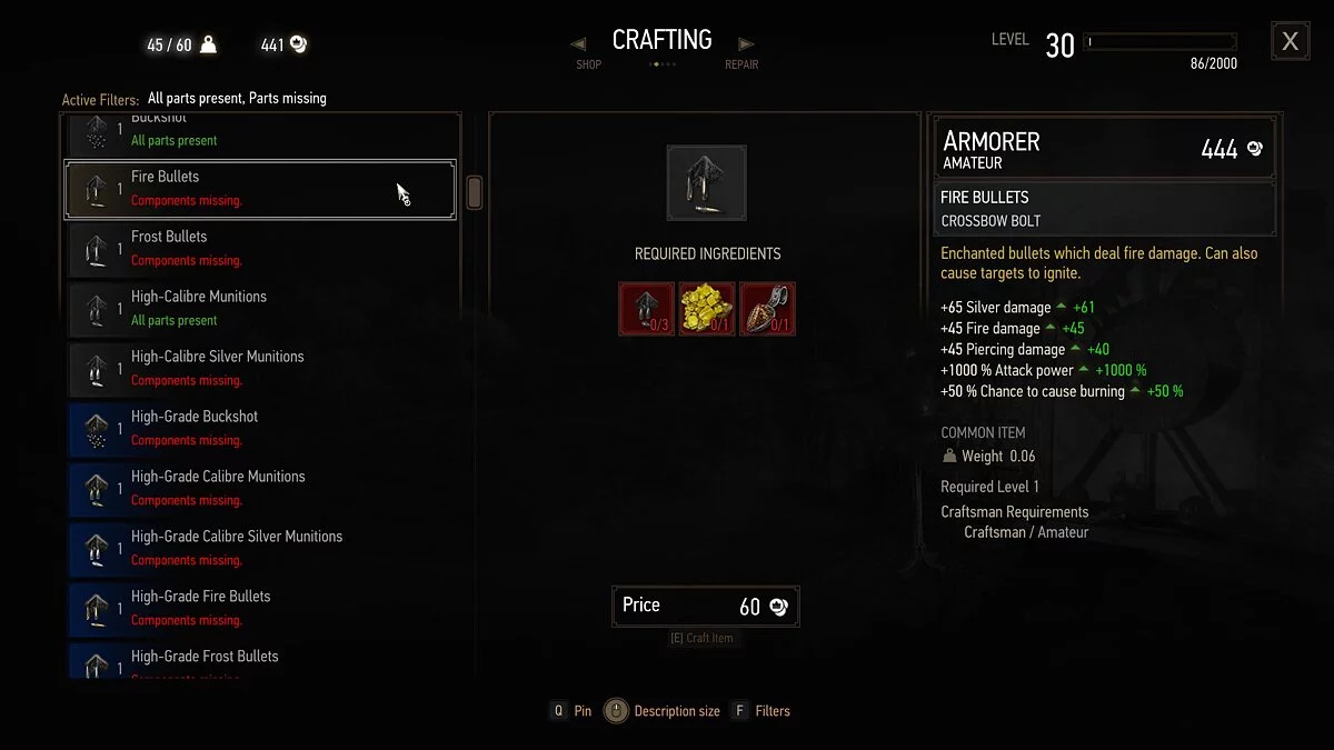 The Witcher 3: Wild Hunt — Огнестрельное оружие