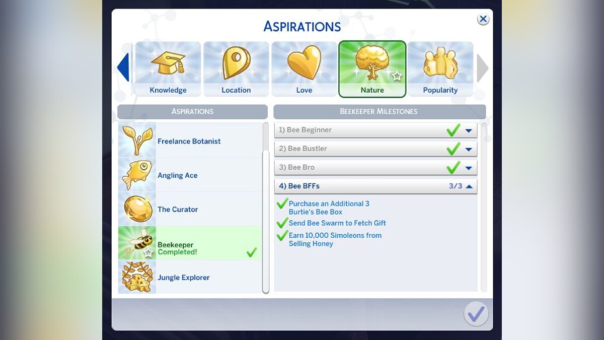 The Sims 4 — Жизненная цель — пчеловод