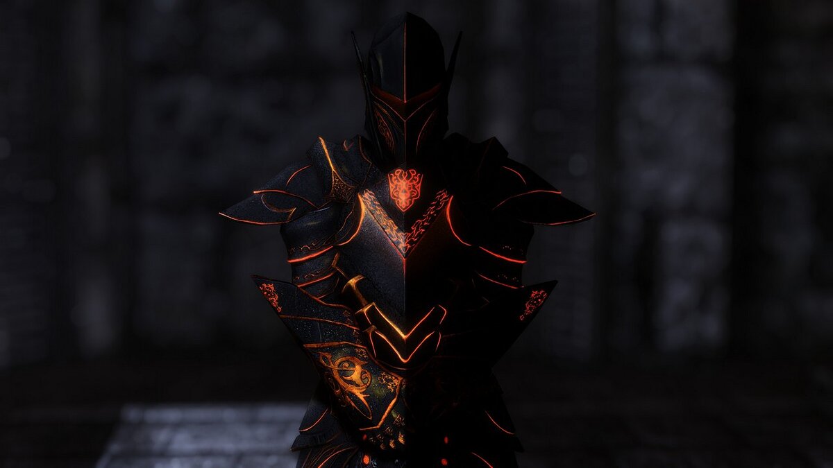 Elder Scrolls 5: Skyrim Special Edition — Светящиеся эбонитовые доспехи