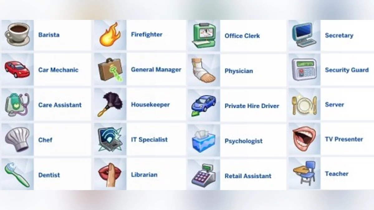 The Sims 4 — Пак из 20 двухуровневых карьер