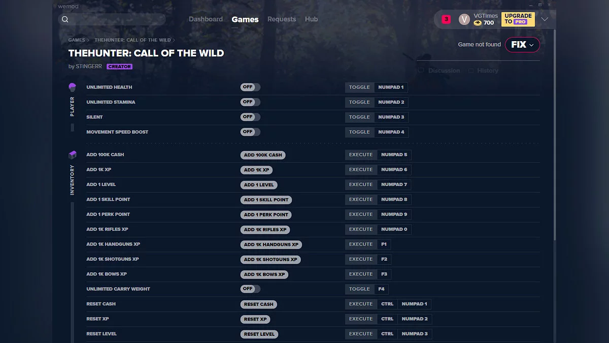 theHunter: Call of the Wild — Трейнер (+24) от 01.07.2020 [WeMod]