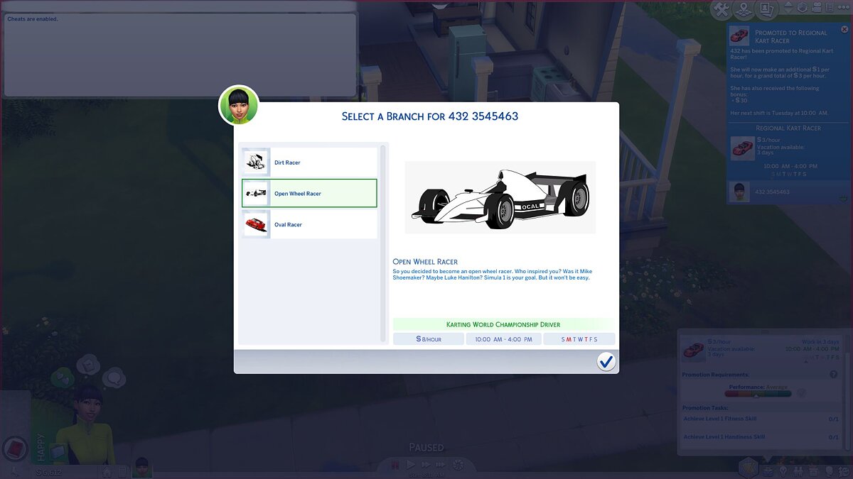 The Sims 4 — Карьера гонщика