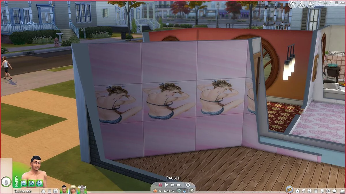 The Sims 4 — Стены с красотками пин-ап