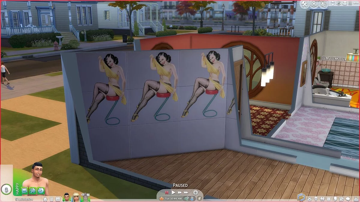 The Sims 4 — Стены с красотками пин-ап
