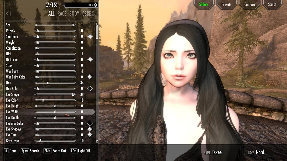 Elder Scrolls 5: Skyrim Special Edition — Женский пресет - Эски