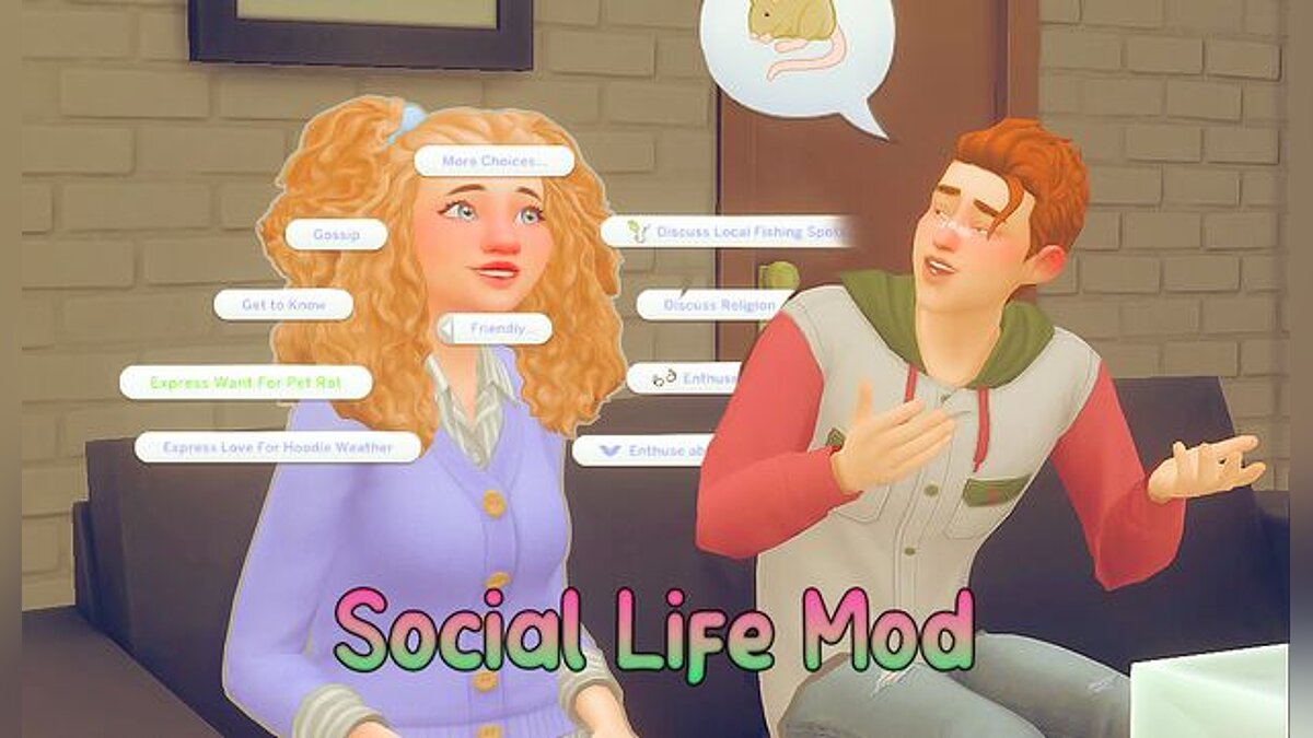 The Sims 4 — Мод социальная жизнь