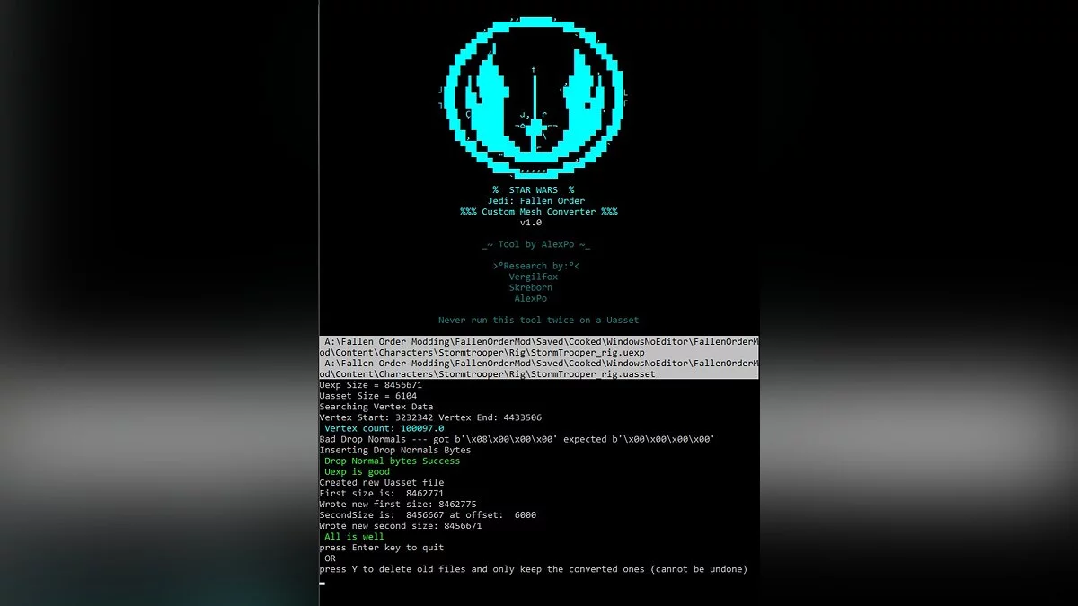 Star Wars Jedi: Fallen Order — Mesh конвертер