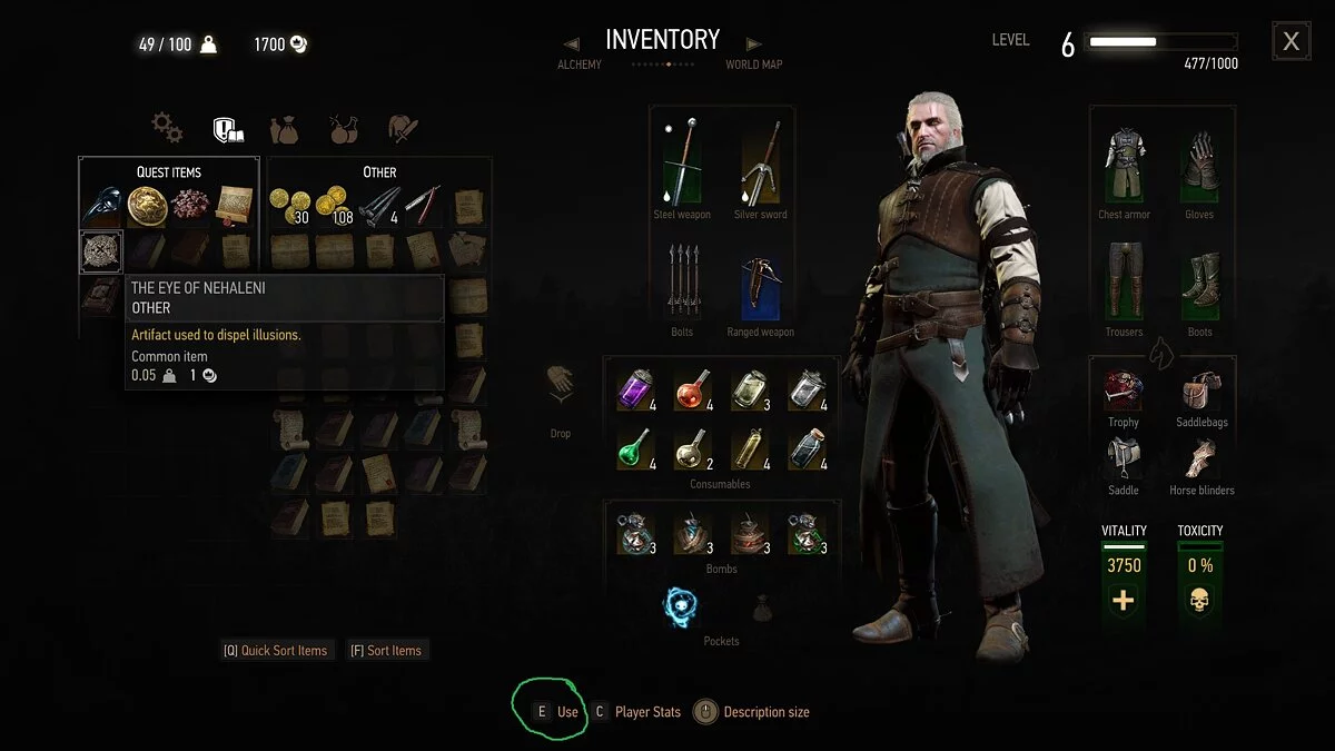 The Witcher 3: Wild Hunt - Complete Edition — Артефакт ясной погоды