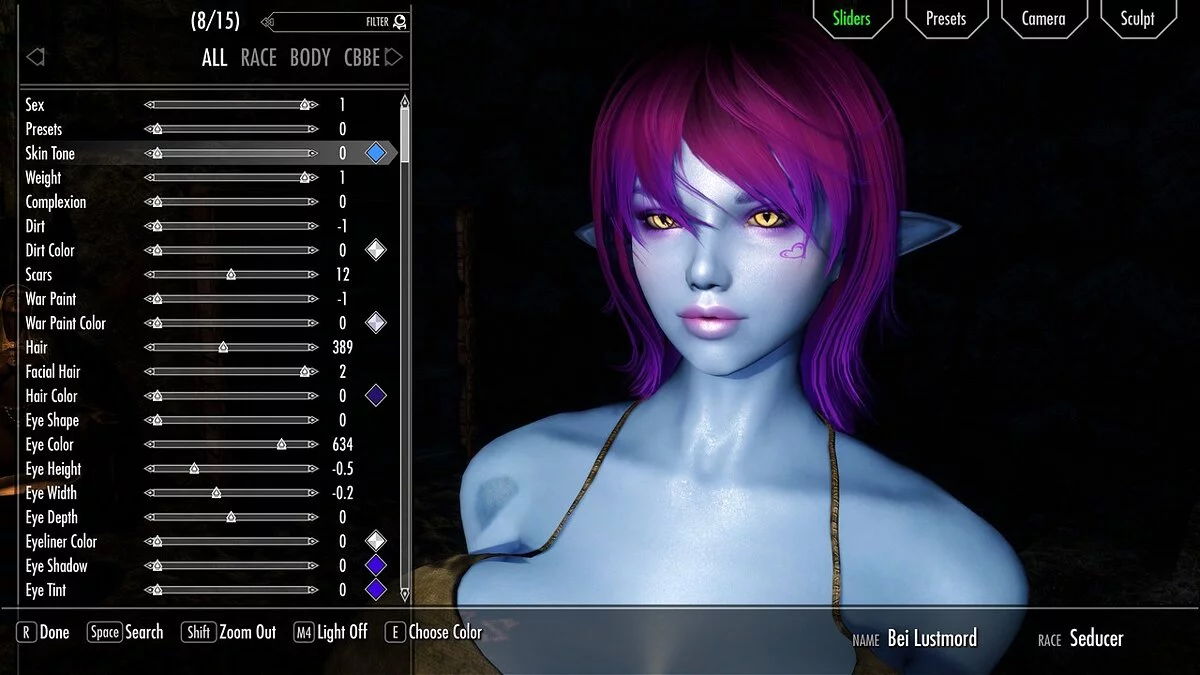 Elder Scrolls 5: Skyrim Special Edition — Пресет даэдрической демонессы