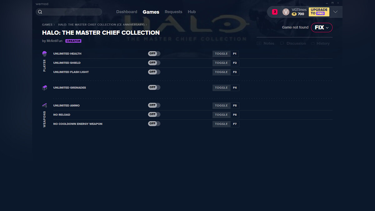 Halo: The Master Chief Collection — Трейнер (+7) от 11.07.2020 [WeMod] [Windows Store CE Anniversary]