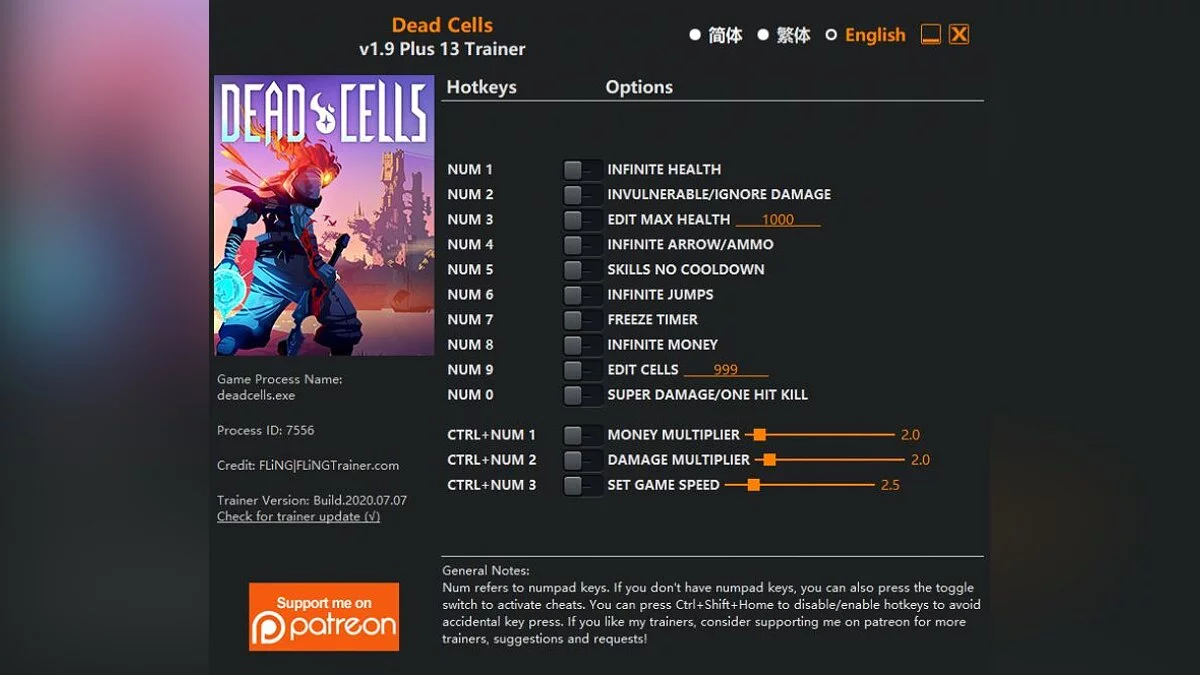 Dead Cells — Трейнер (+13) [1.9]