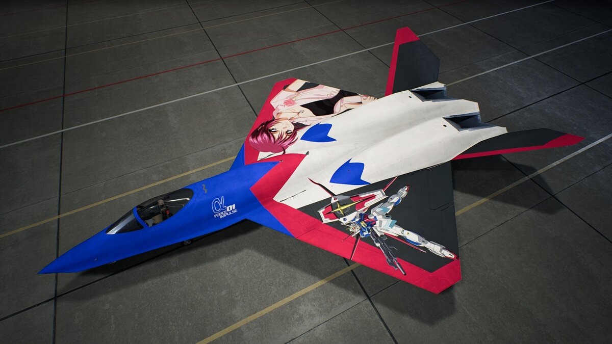 Ace Combat 7: Skies Unknown — Раскраска в стиле игры «Mobile Suit Gundam»