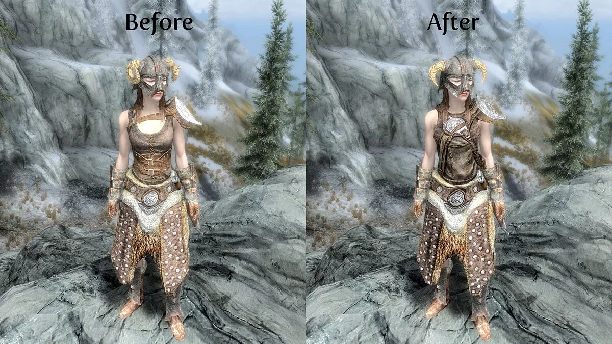 Elder Scrolls 5: Skyrim Special Edition — Улучшенная женская меховая броня