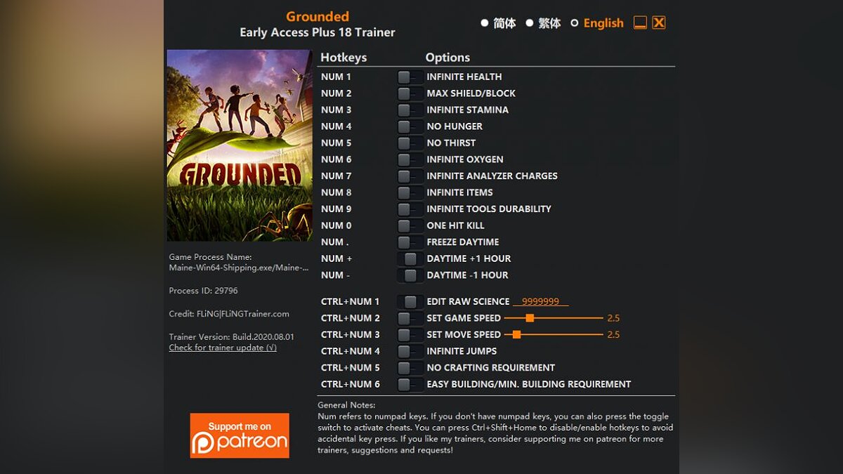 Grounded — Трейнер (+18) [EA: 02.08.2020]