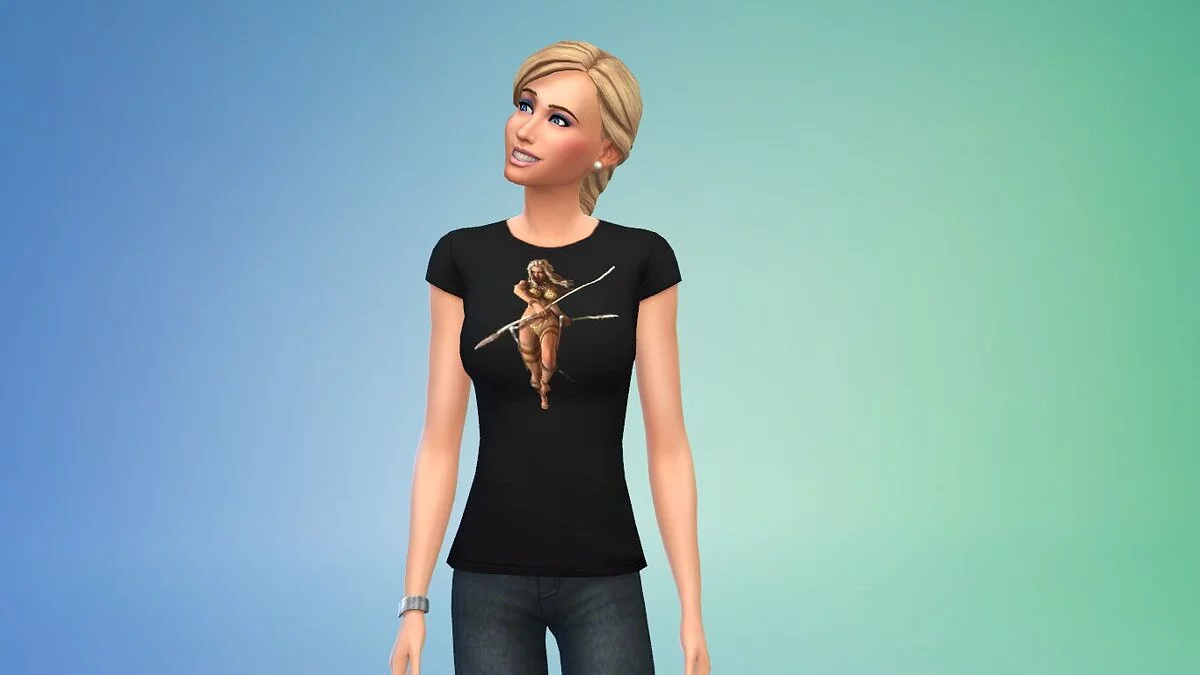 The Sims 4 — Вещи с рисунком девушки из джунглей