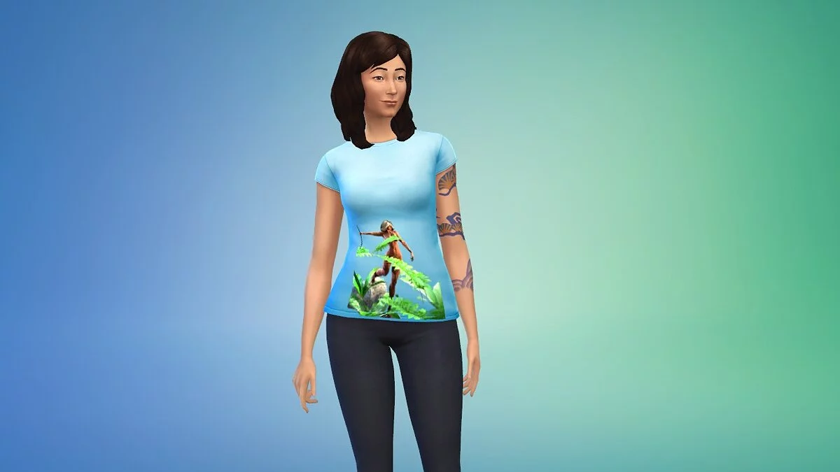 The Sims 4 — Вещи с рисунком девушки из джунглей