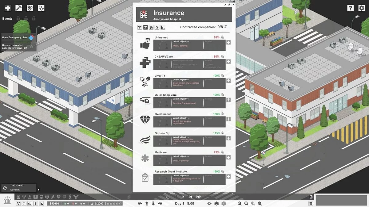 Project Hospital — Дополнительные страховые компании