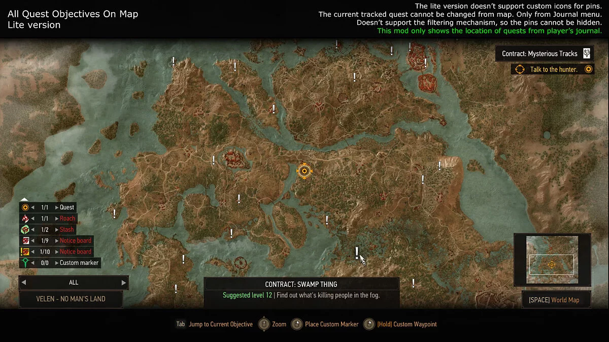 The Witcher 3: Wild Hunt - Complete Edition — Все квестовые цели на карте