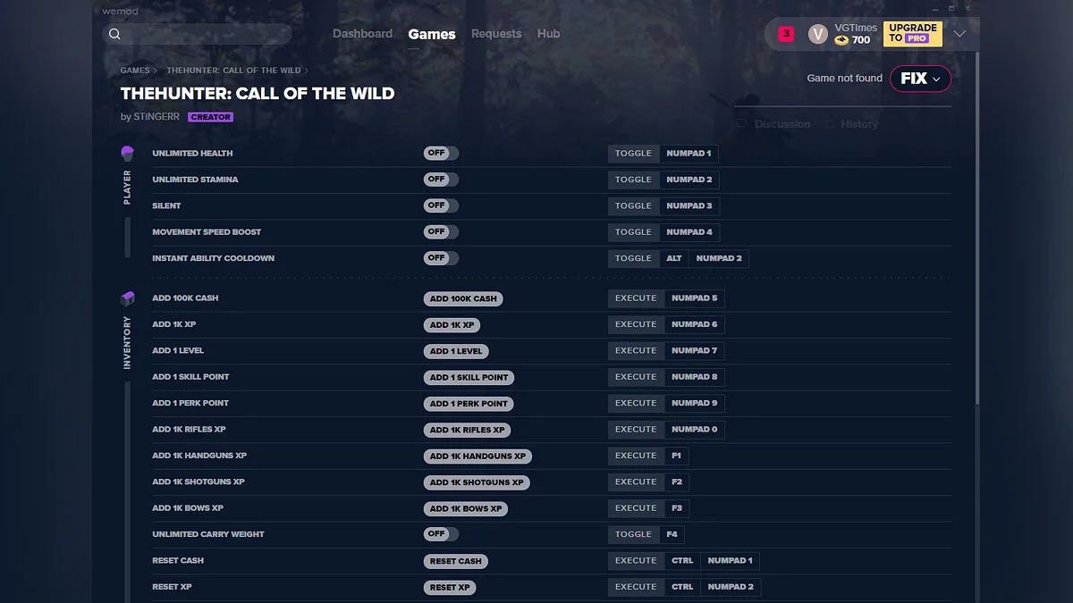 theHunter: Call of the Wild — Трейнер (+26) от 15.08.2020 [WeMod]