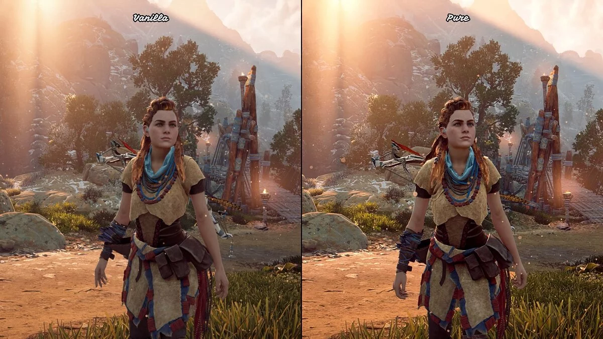 Horizon Zero Dawn Complete Edition — UHG Reshade - улучшение освещения
