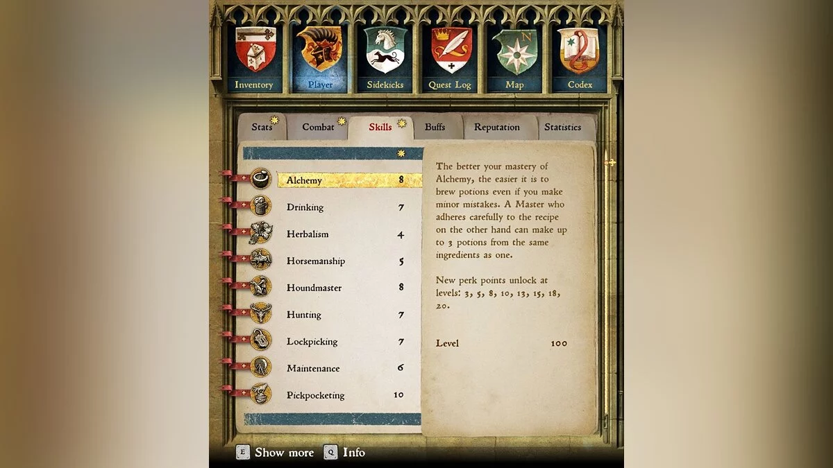 Kingdom Come: Deliverance - Royal Edition — Ограничитель навыков до 100
