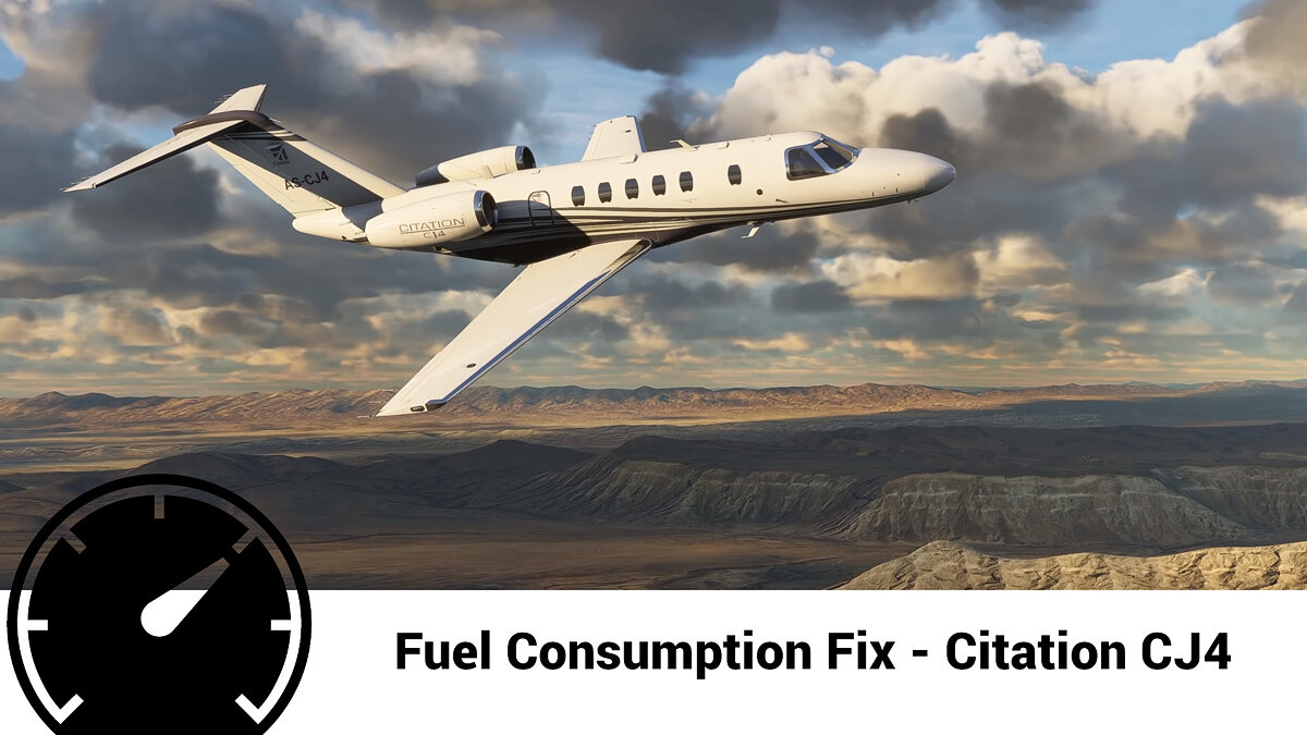 Microsoft Flight Simulator — Исправление расхода топлива для Citation CJ4