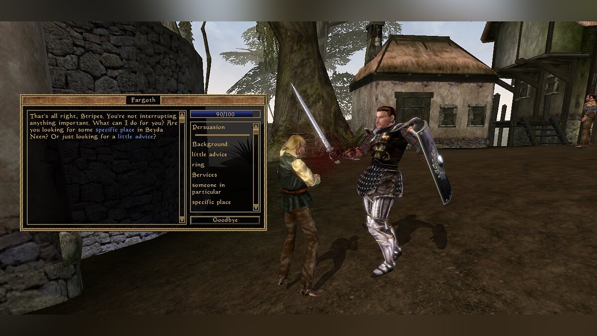 Elder Scrolls 3: Morrowind — Общение в бою