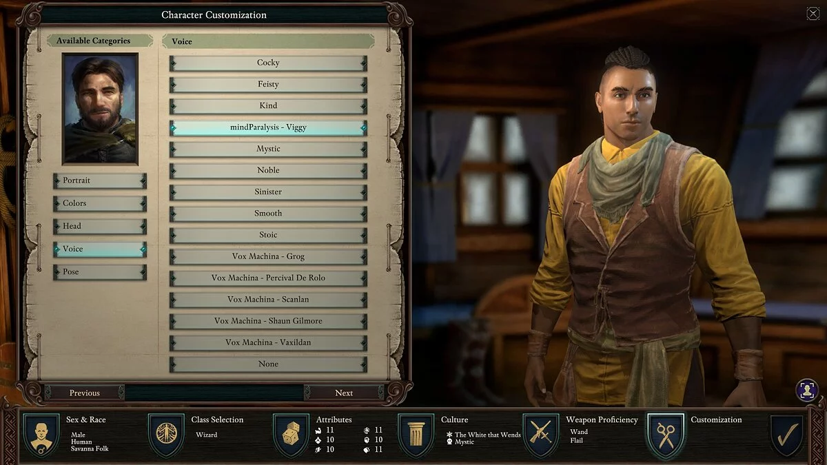 Pillars of Eternity 2: Deadfire — Пользовательский голосовой пакет