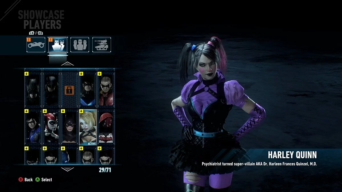 Batman: Arkham Knight Game of the Year Edition — Новые цвета для Харли Квинн