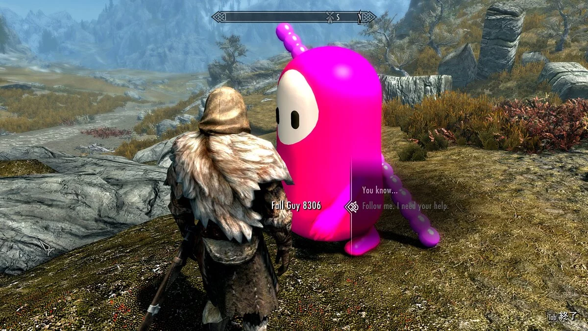 Elder Scrolls 5: Skyrim Special Edition — Персонажи из Fall Guys